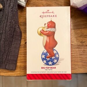 Hallmark Keepsake Big-Top Bear Ornament with Red and Blue